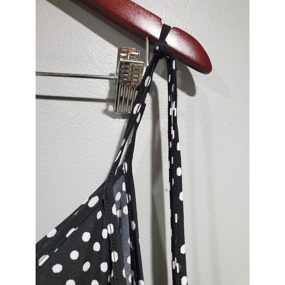 ModCloth Women's Polka Dot Midi Sundress Black White Casual Cottage Slip Sz 1X - Picture 7 of 14
